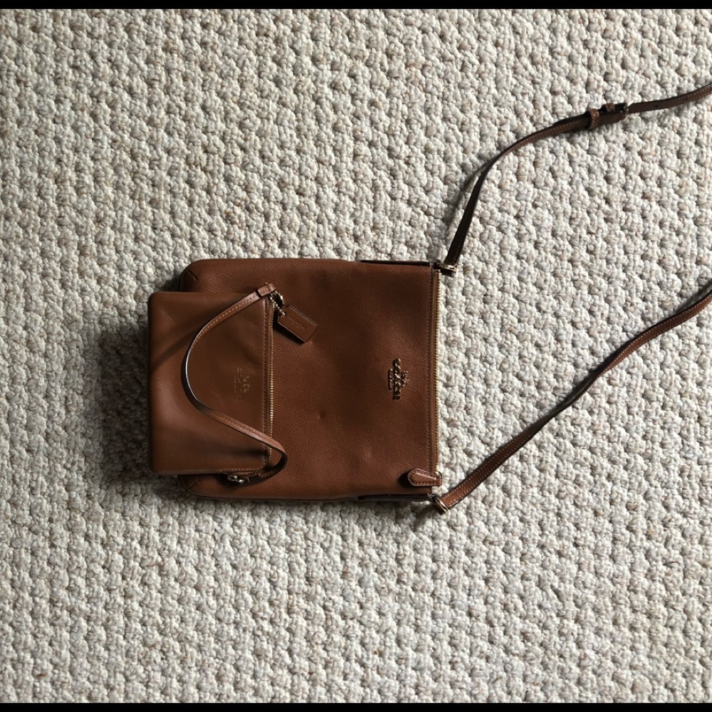 Genuine leather coach piece and wristlet